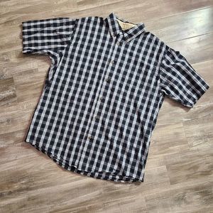 Wrangler Black Plaid Button Up Size Large